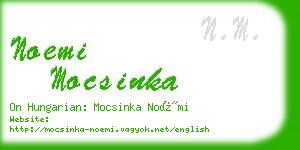 noemi mocsinka business card